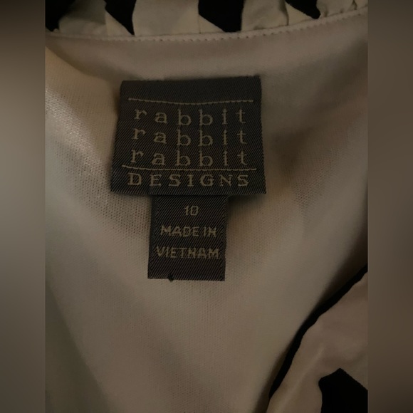 Yellow black and white Rabbit, Rabbit, Rabbit dress - Picture 7 of 7